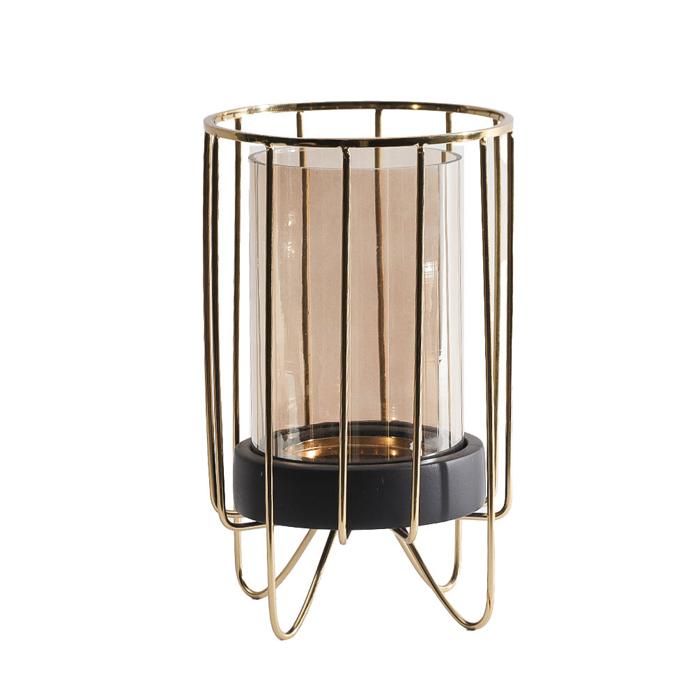 Honor Glass Hurricane Large - Gold Black