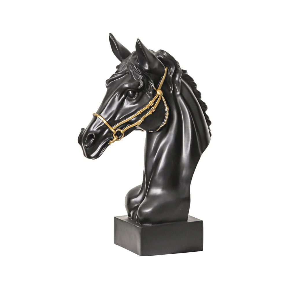 Horse Head Sculpture Medium - Black