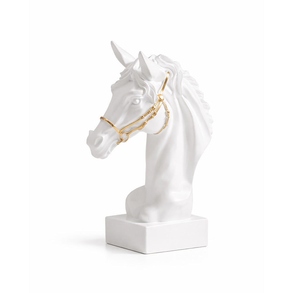 Horse Head Sculpture Medium - White