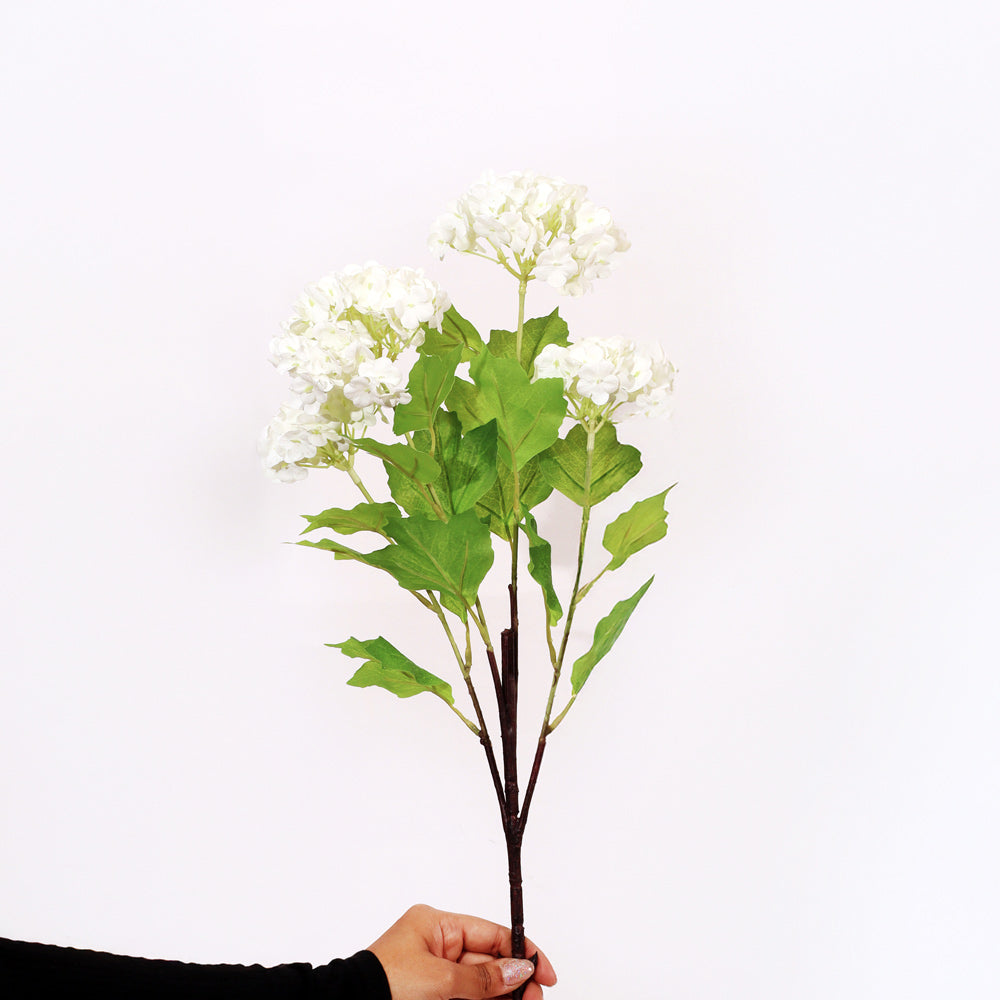 Hortensia Faux Stem - White