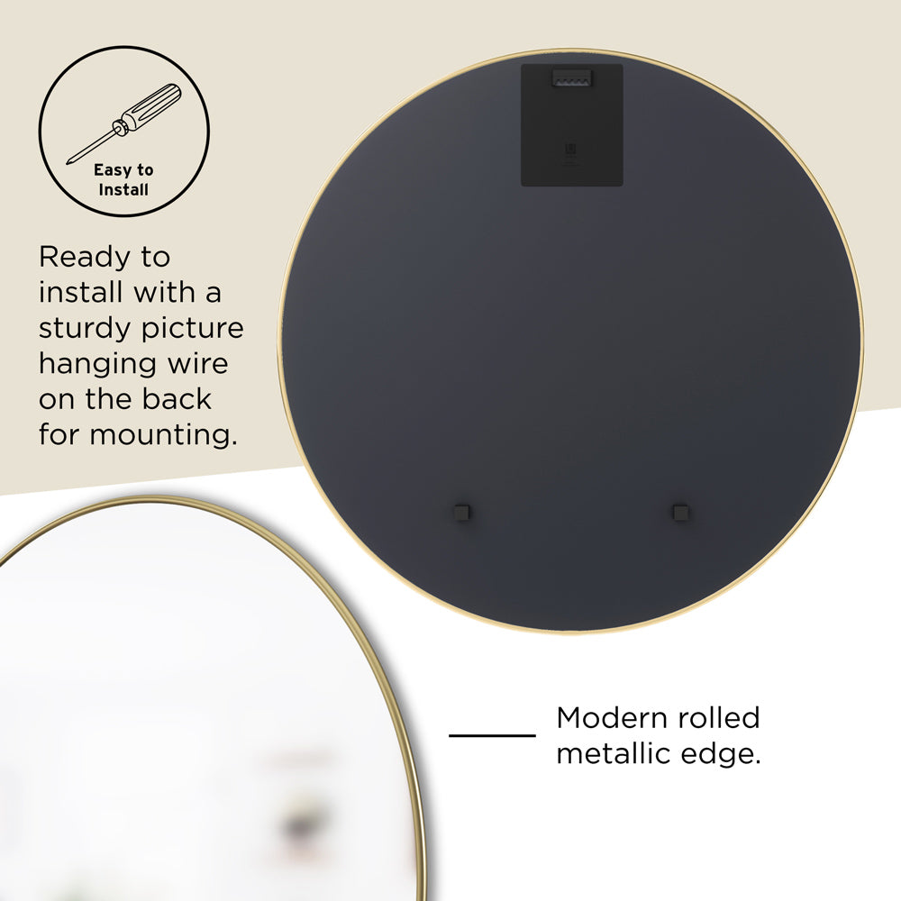 Hubba Wall Mirror 86 cm - Brass