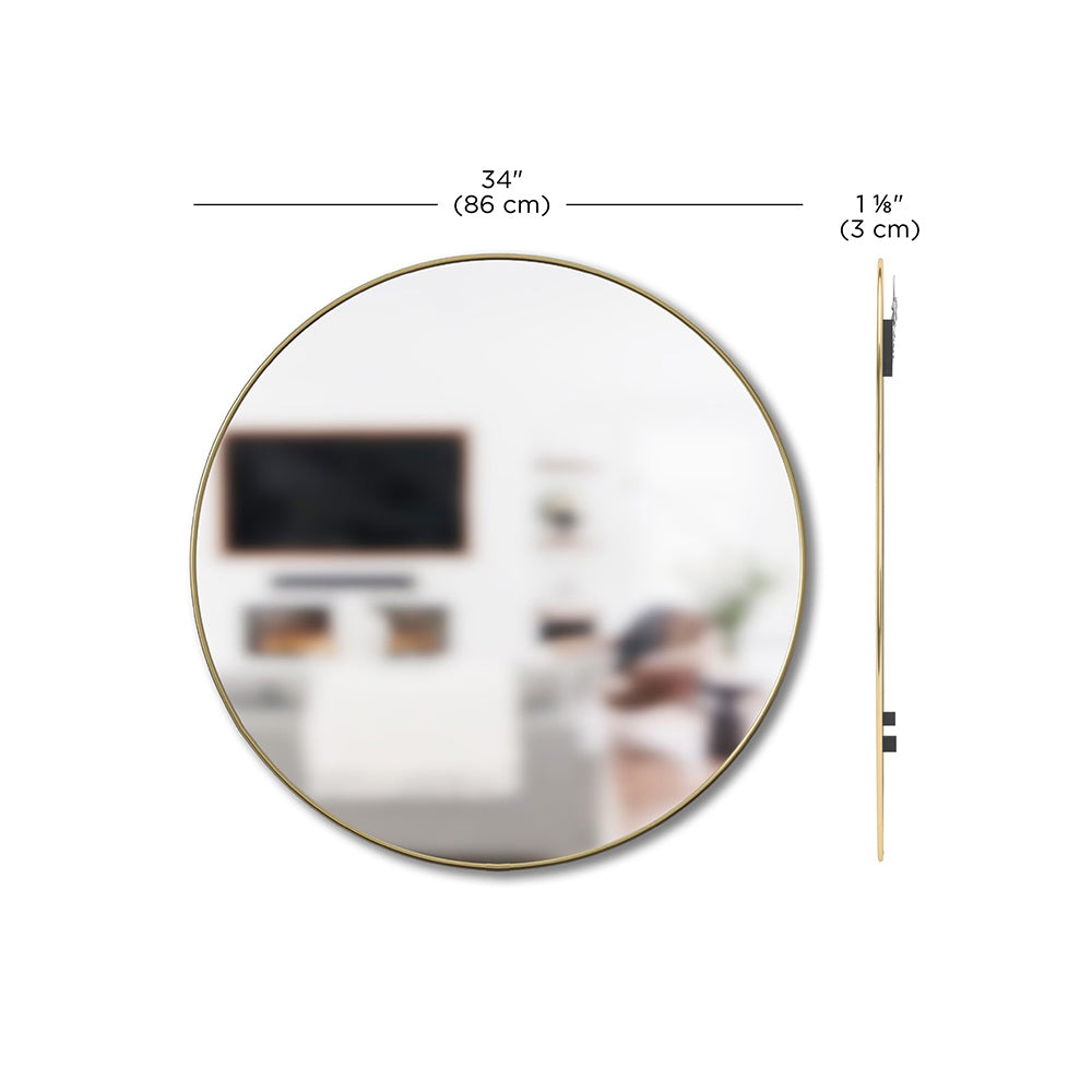 Hubba Wall Mirror 86 cm - Brass