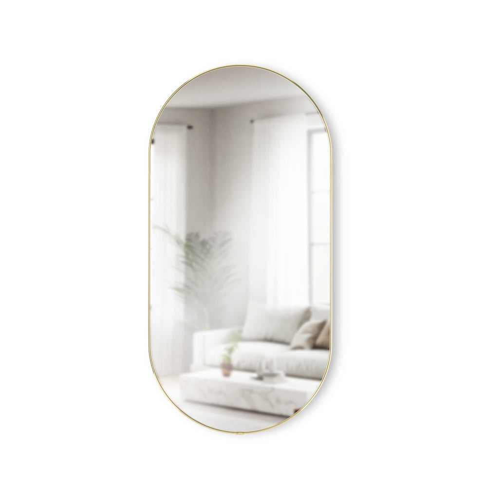 Hubba Pill Mirror 90 cm - Brass