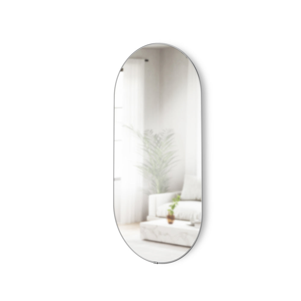 Hubba Pill Mirror 90 cm - Metallic Titanium