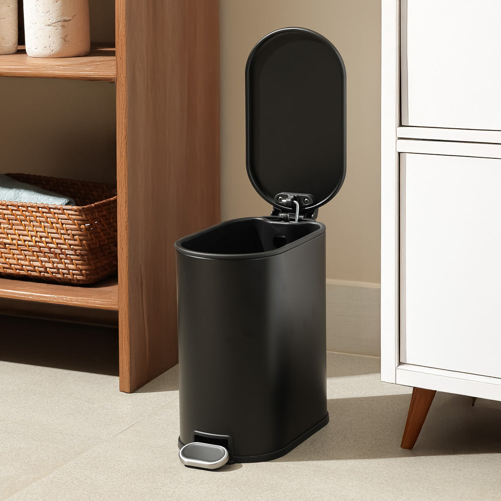Hugo Slim Pedal Bin 5L - Black