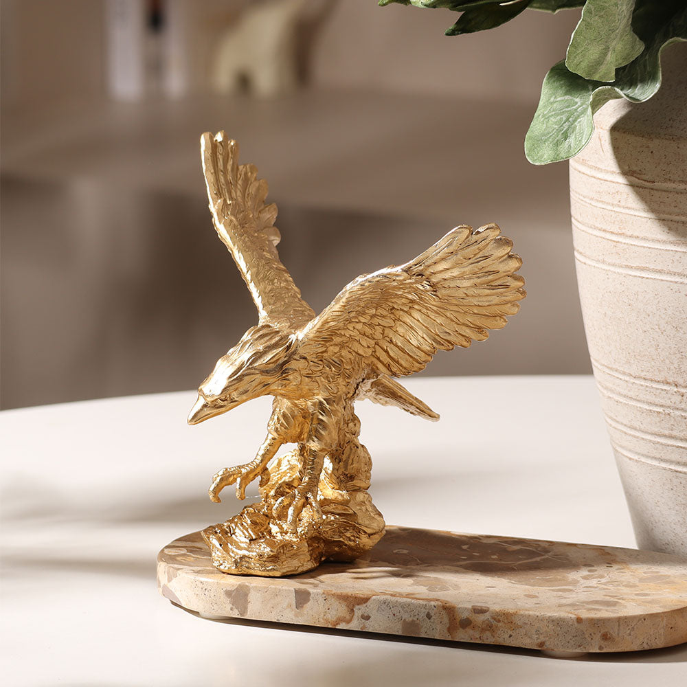 Hunting Eagle Sculpture Small - Gold