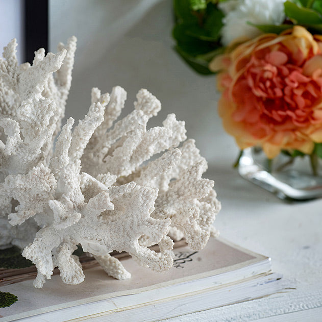 Hydra Coral Decorative Sculpture - White