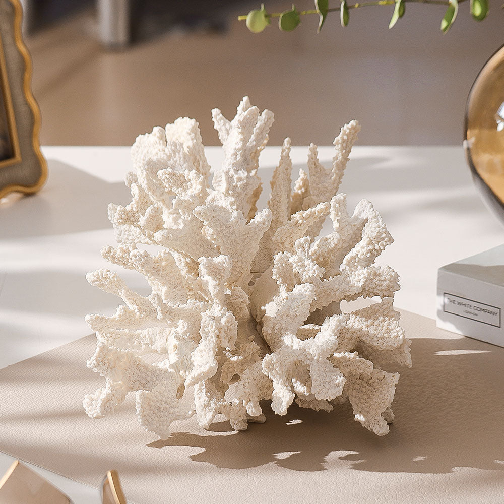 Hydra Coral Decorative Sculpture - White