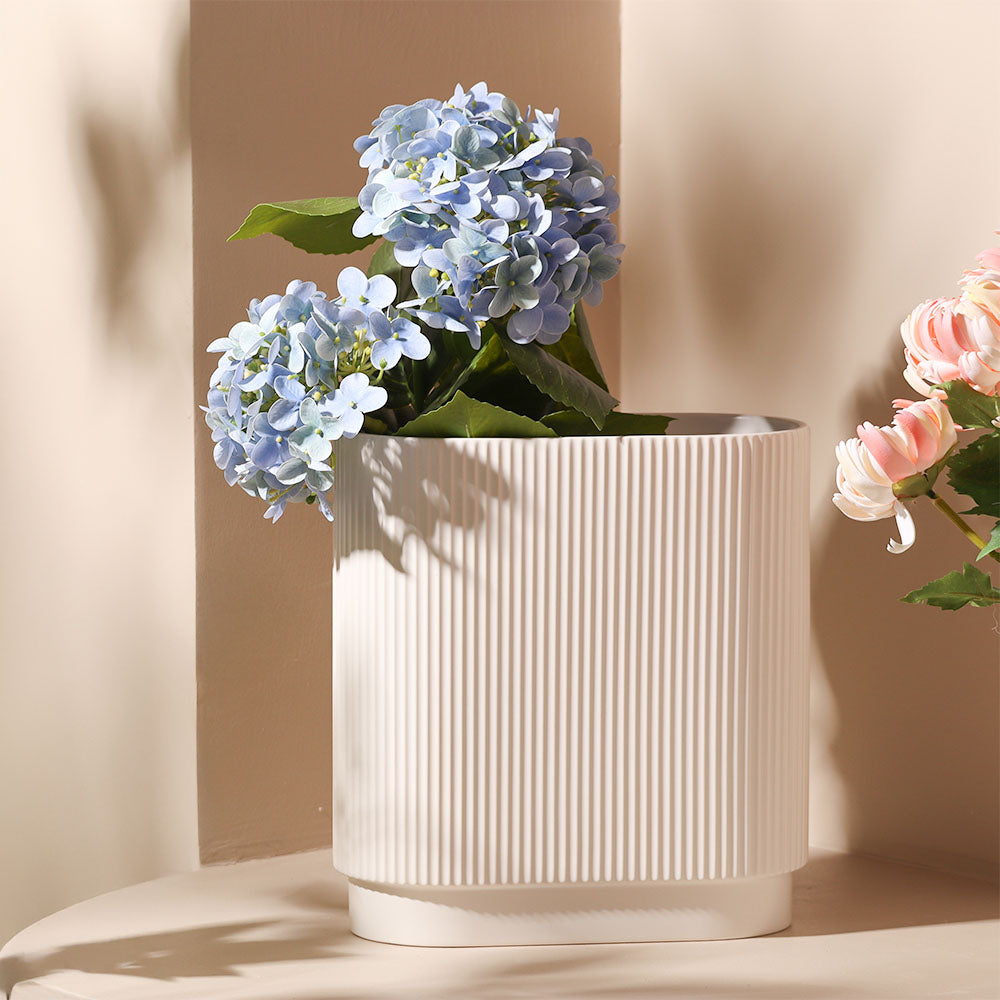 Hydrangea Artificial Potted Plant Small - Blue