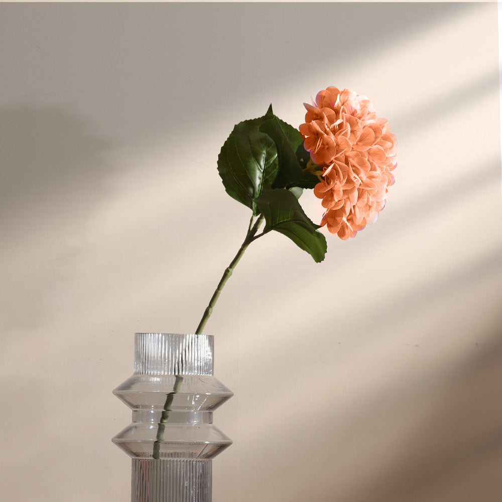 Hydrangea Faux Stem - Orange