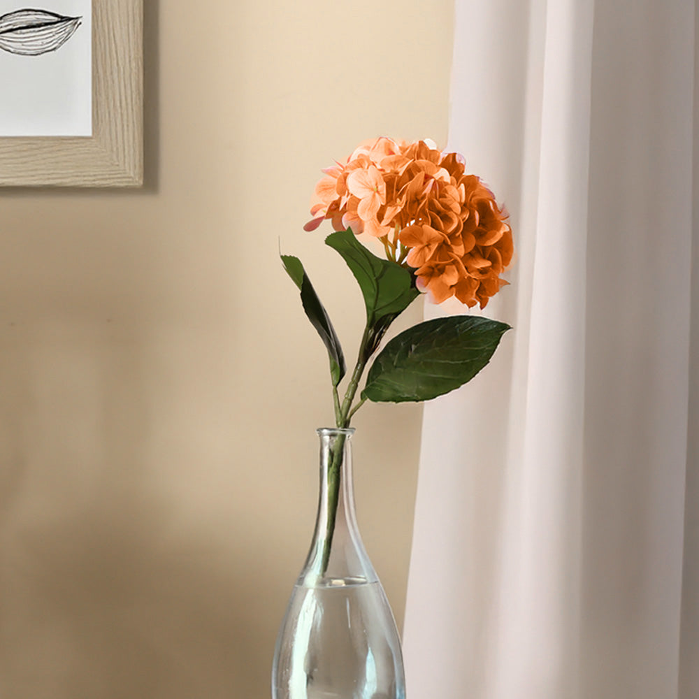 Hydrangea Faux Stem - Orange
