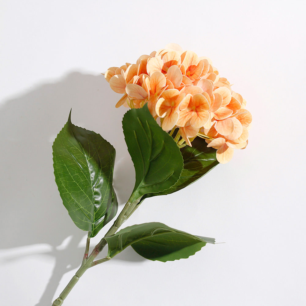 Hydrangea Faux Stem - Orange