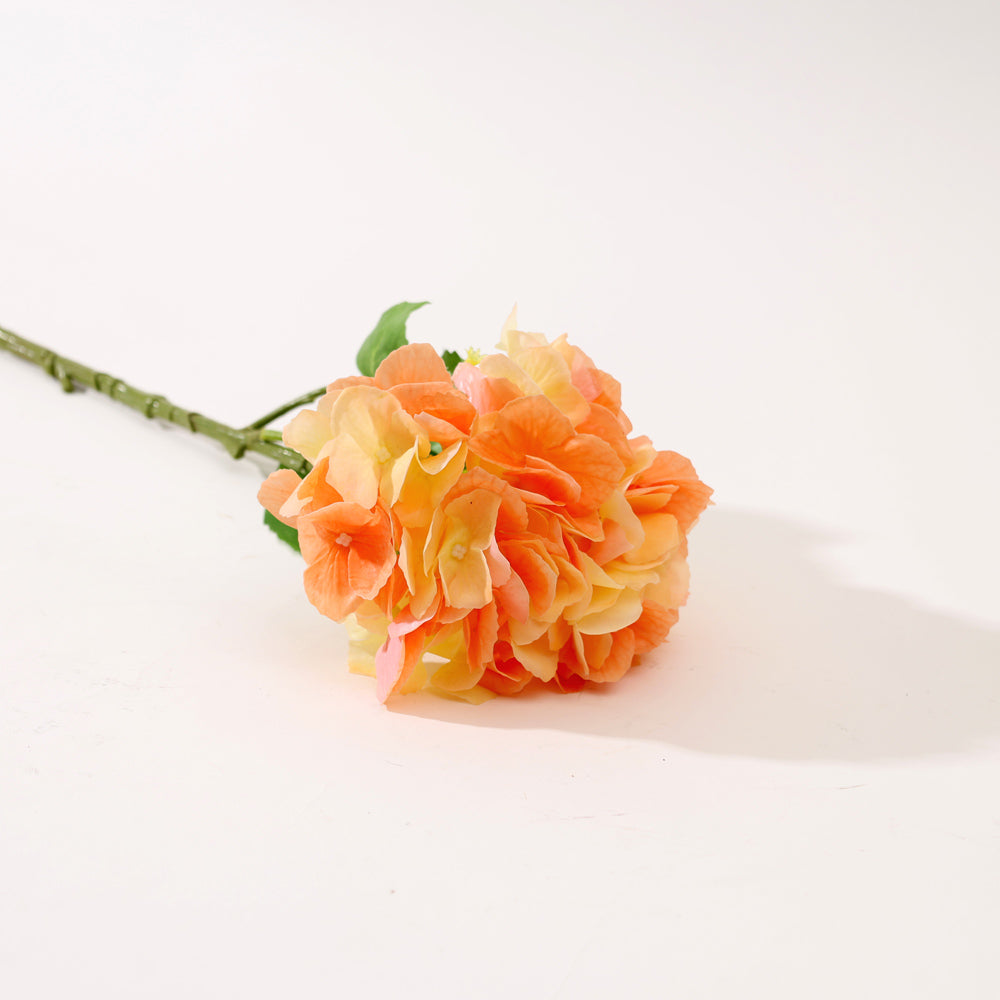 Hydrangea Faux Stem - Tangerine