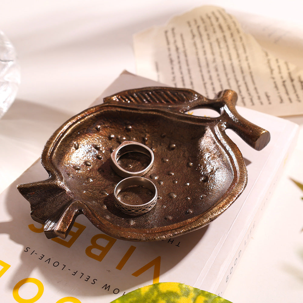 Pomegranate Trinket Dish - Antique Gold