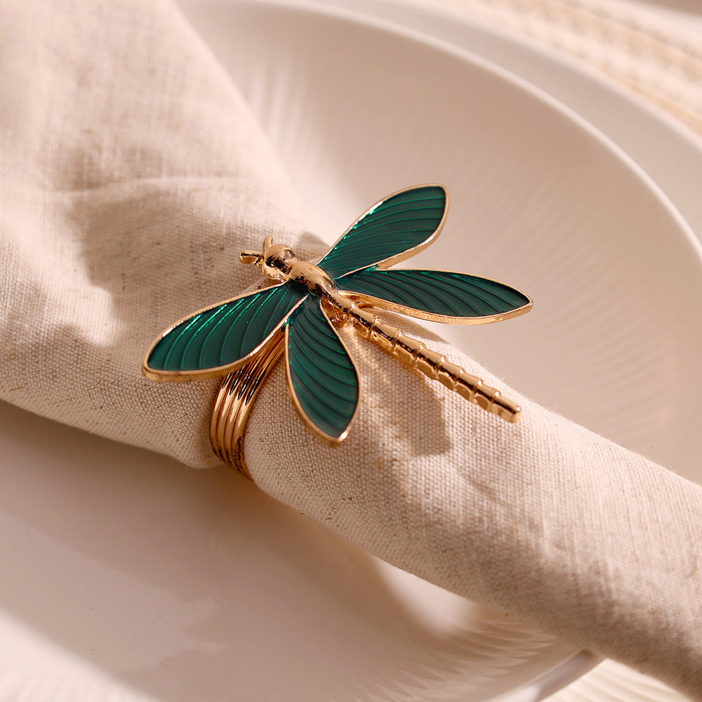 Dragonfly Napkin Rings, Set of 6