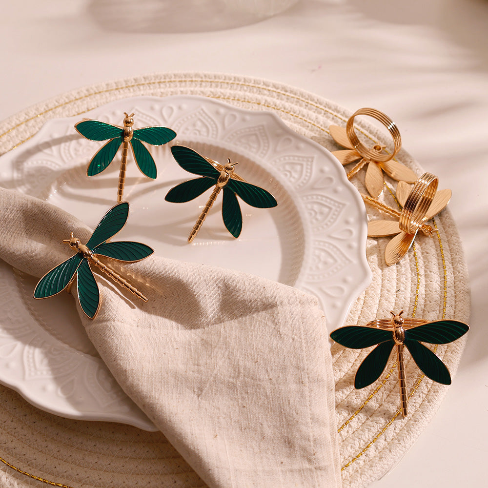 Dragonfly Napkin Rings, Set of 6