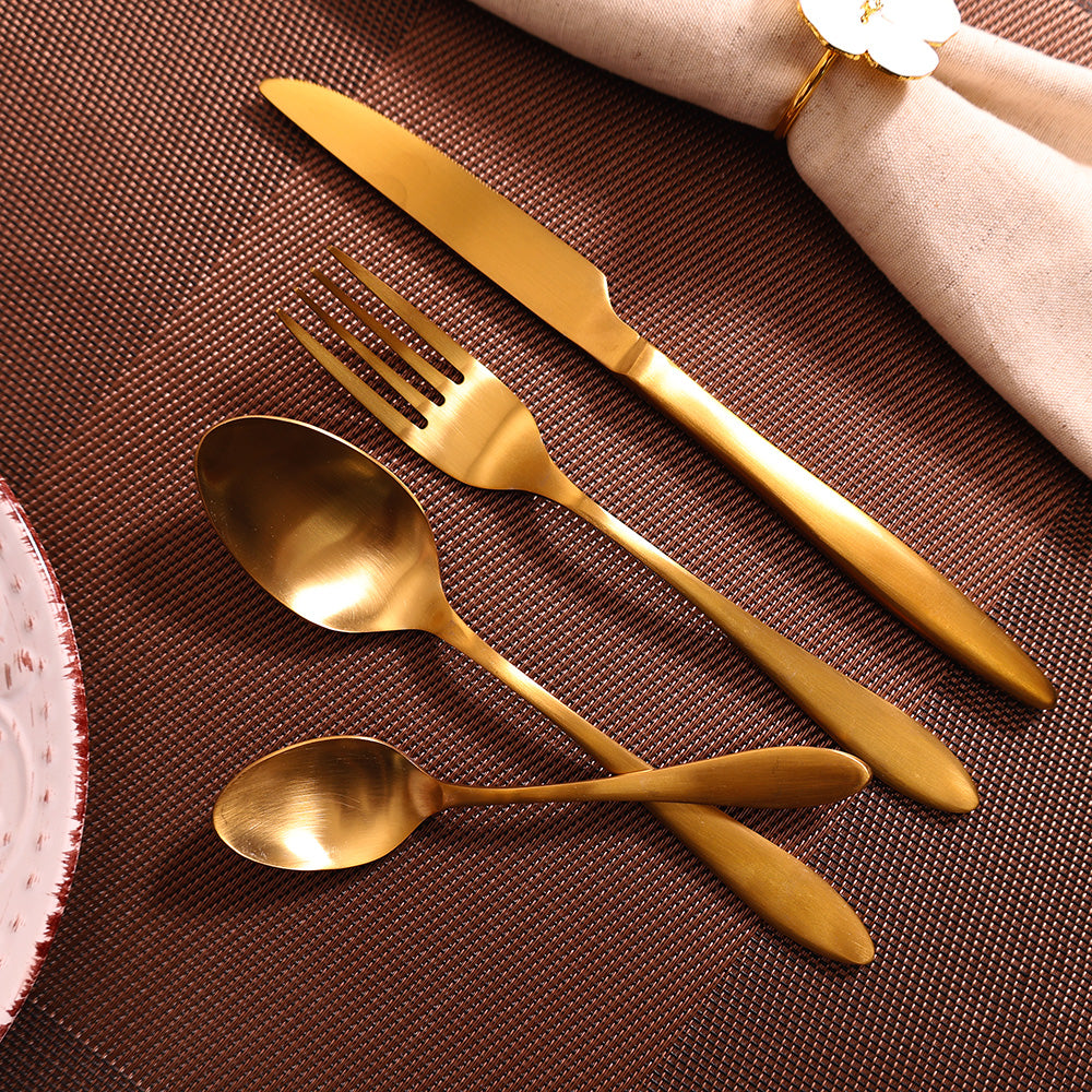 Herald 24-piece Cutlery Set - Matte Gold