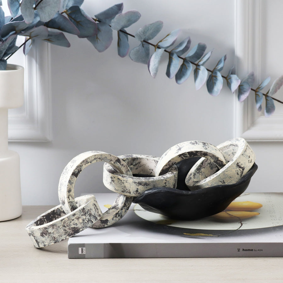 Chain Decorative Accent - Textured Grey