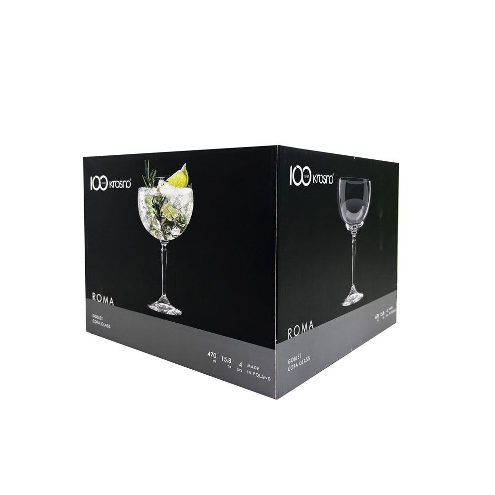 Roma Coupe Glasses 470ml, Set of 4