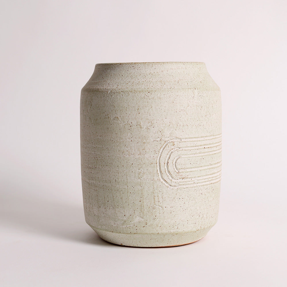Cana Terracotta Vase Medium - Speckled Sage
