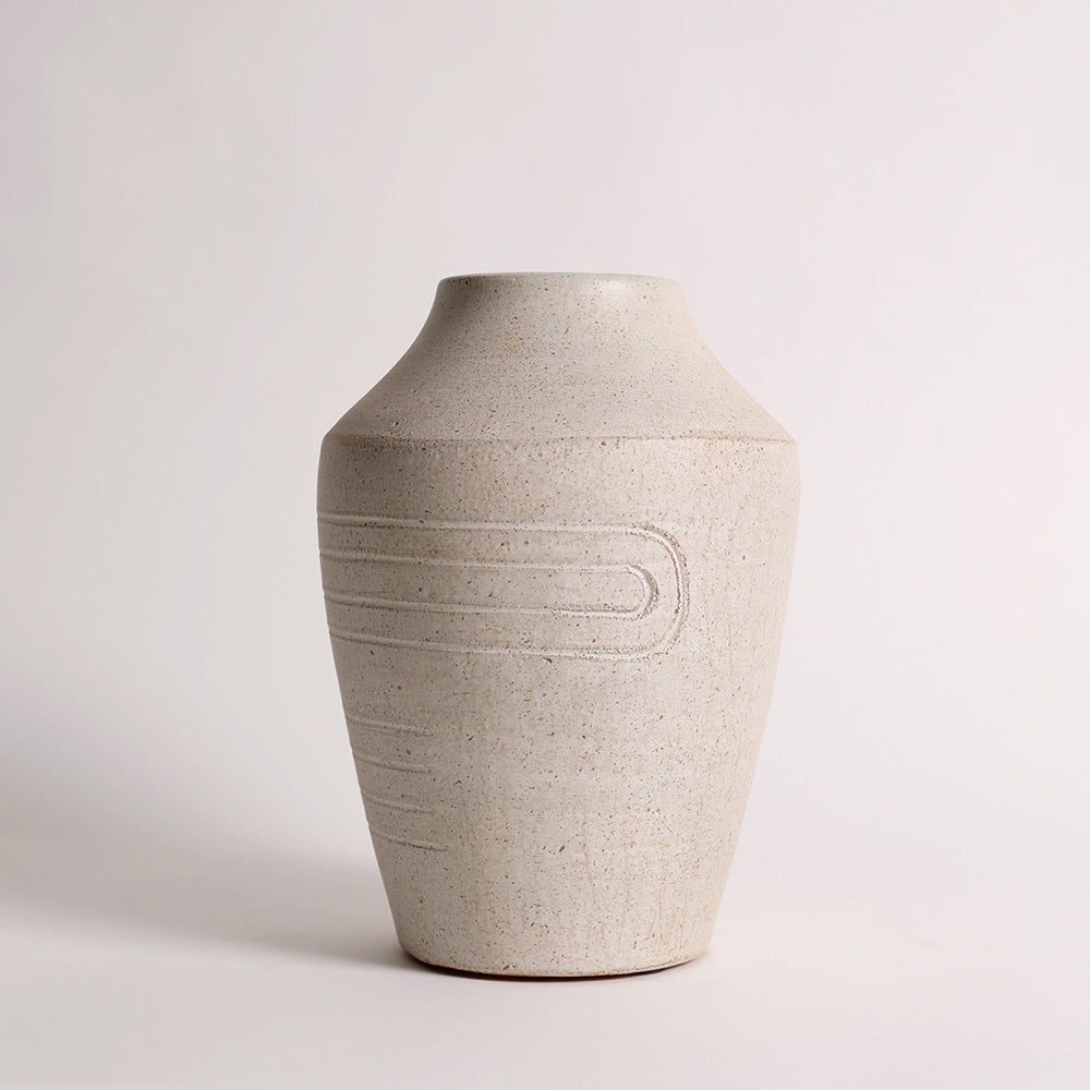Storme Terracotta Vase Medium - Speckled Grey