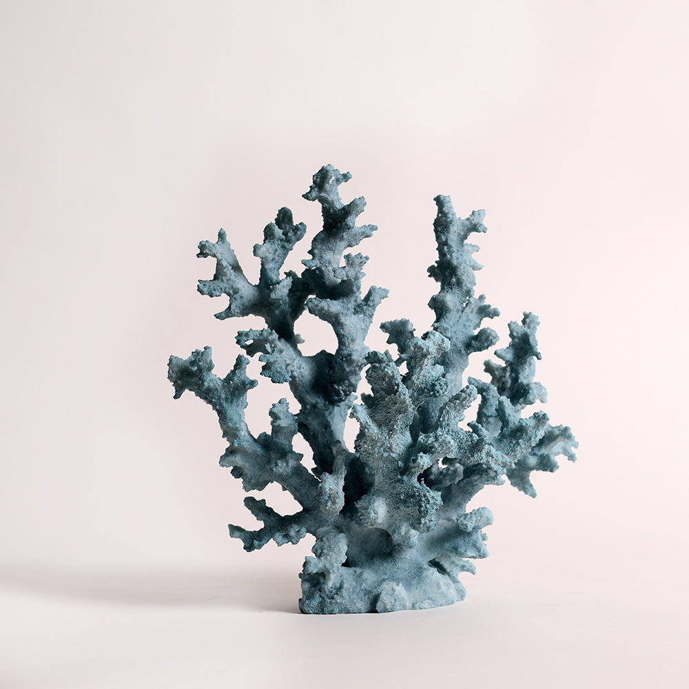 Bird's Nest Coral Sculpture Tall - Blue