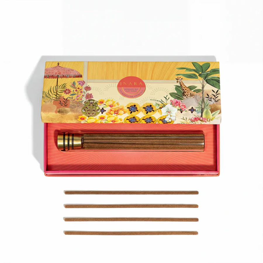 Incense Sticks with Holder - Sandalwood, Leather & Musk