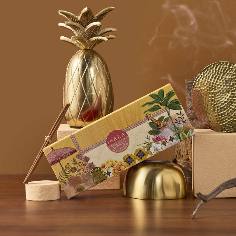Incense Sticks with Holder - Sandalwood, Leather & Musk