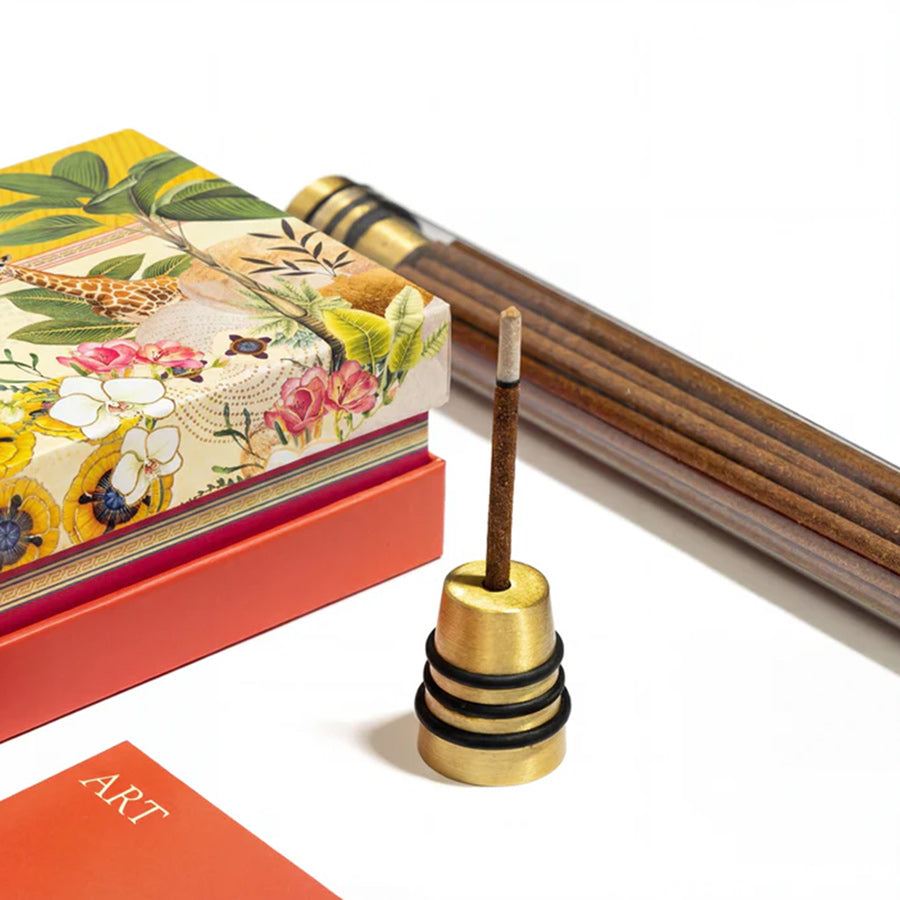 Incense Sticks with Holder - Sandalwood, Leather & Musk