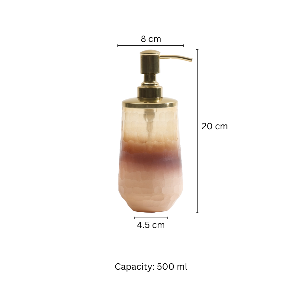 Iris Glass Soap Dispenser - Pink Ombre