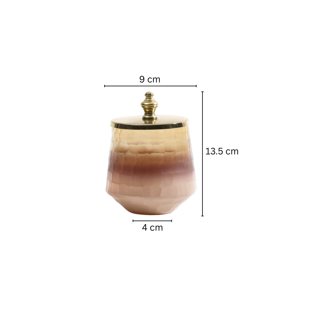Iris Glass Storage Jar - Pink Ombre