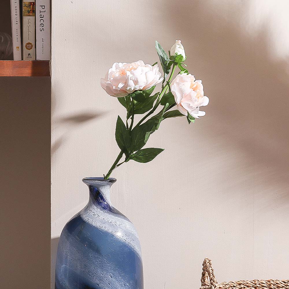 Itoh Peony Faux Stem - Peach Ivory