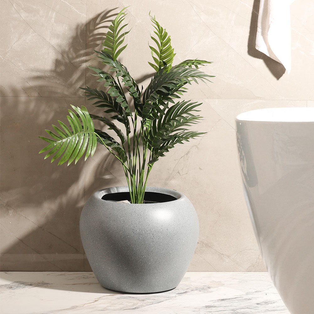 Ovo Round Planter Large - Speckled Grey