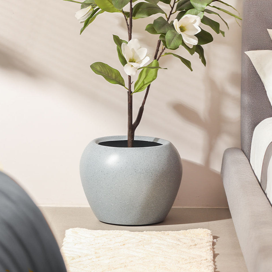 Ovo Round Planter Large - Speckled Grey