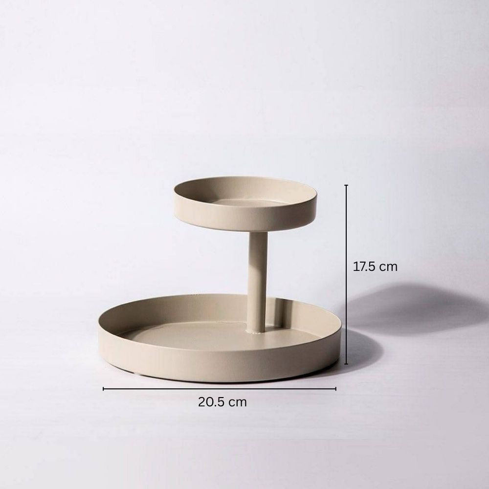 Ivy 2-Tier Tray - Taupe