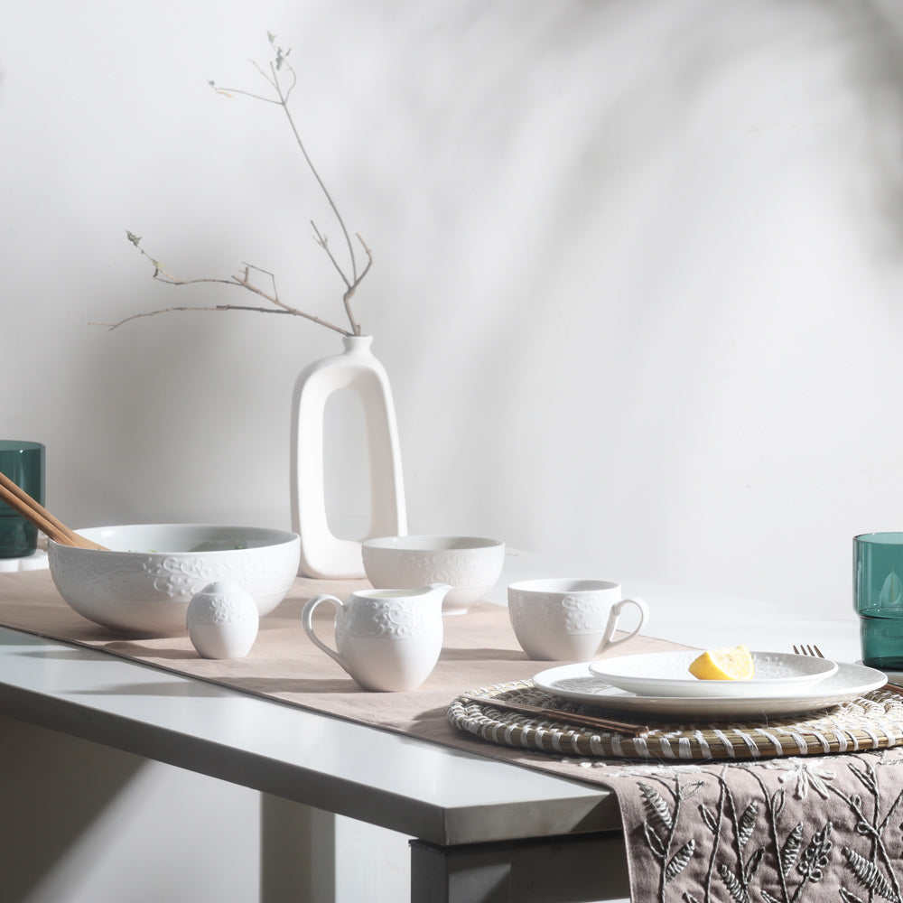 Ivy Dinner Plate - Ivory