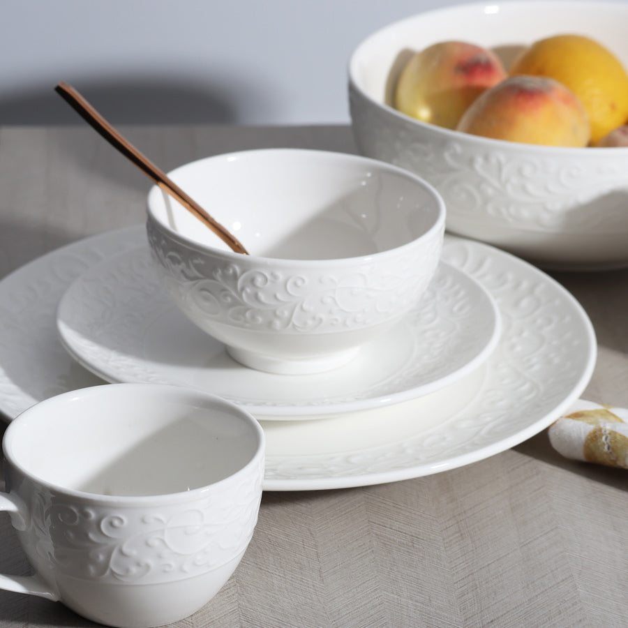 Ivy Dinner Plate - Ivory