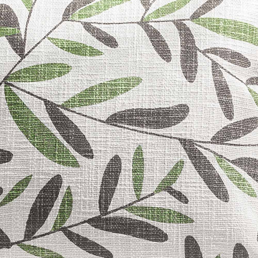 Ivy Printed Cotton Cushion Cover 45x45cm - Green White