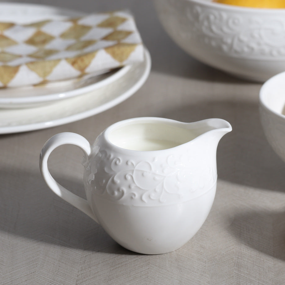 Ivy Milk Jug - Ivory
