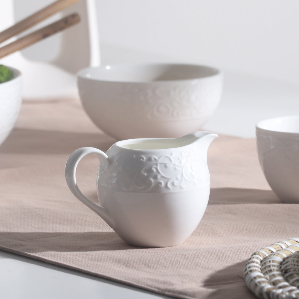 Ivy Milk Jug - Ivory