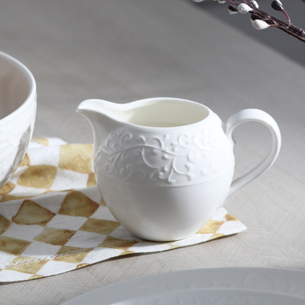 Ivy Milk Jug - Ivory