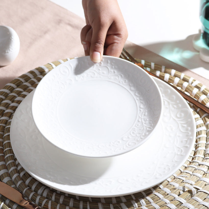 Ivy Quarter Plate - Ivory