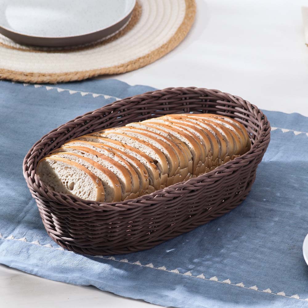 Jada Oval Basket Medium - Dark Brown