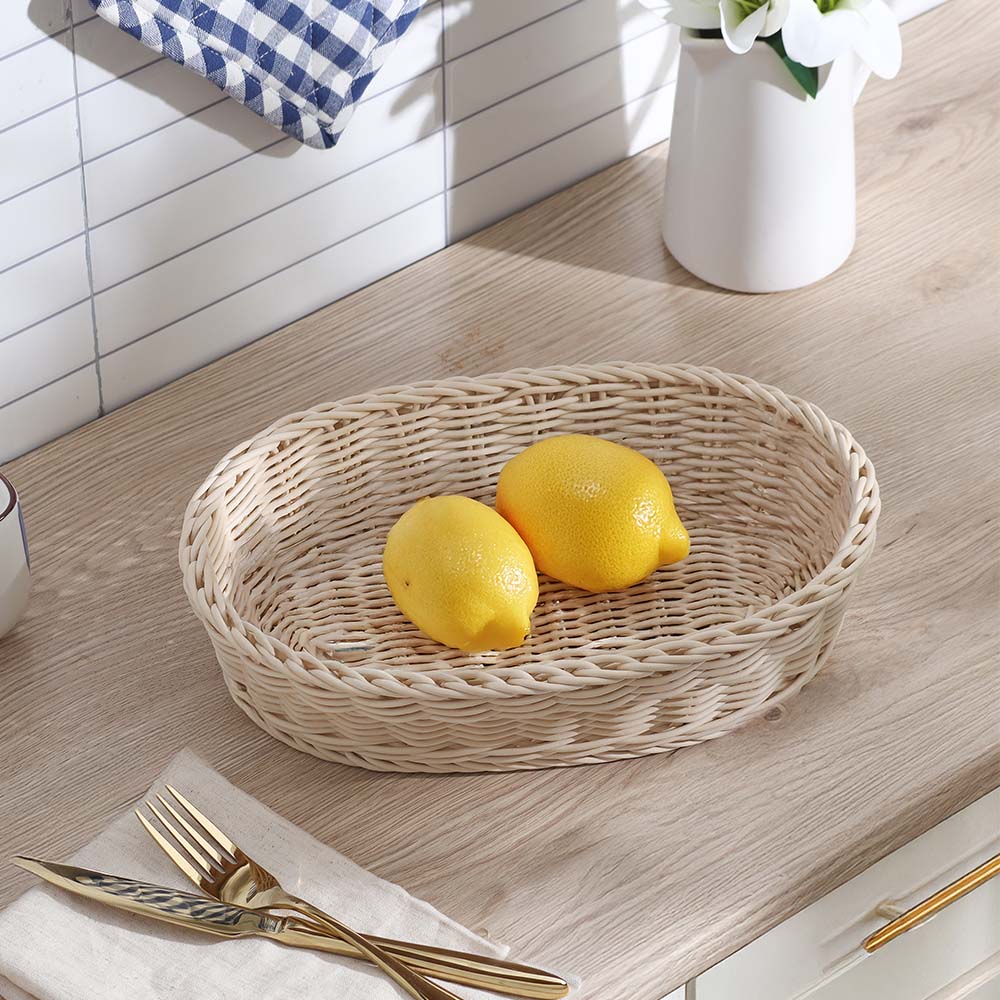 Jada Oval Basket Medium - Ivory