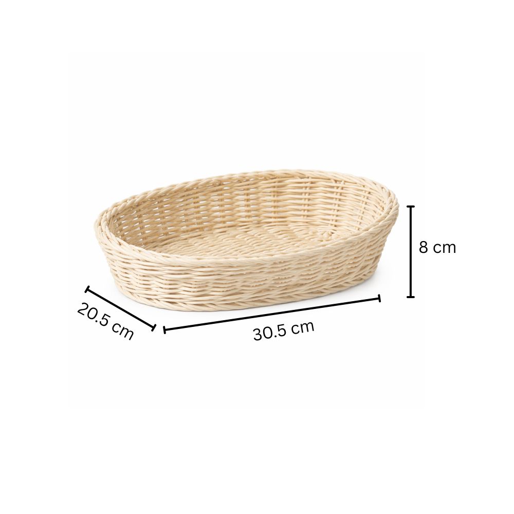 Jada Oval Basket Medium - Ivory