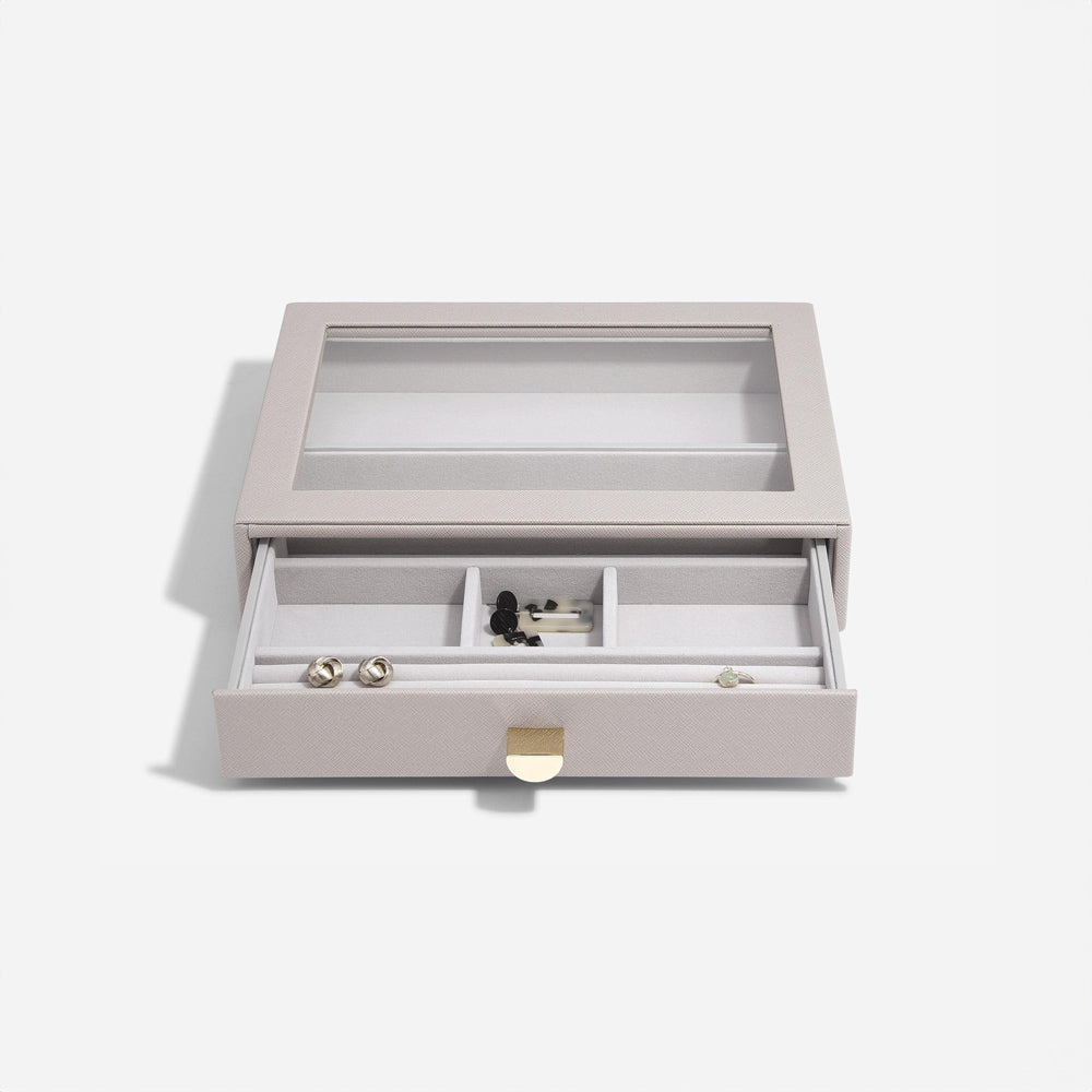 Jewellery Box Triple Drawers Medium - Taupe