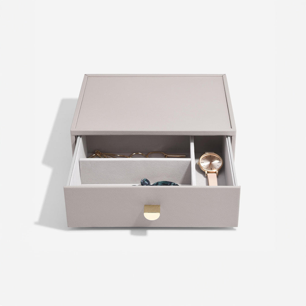 Jewellery Box Triple Drawers Medium - Taupe