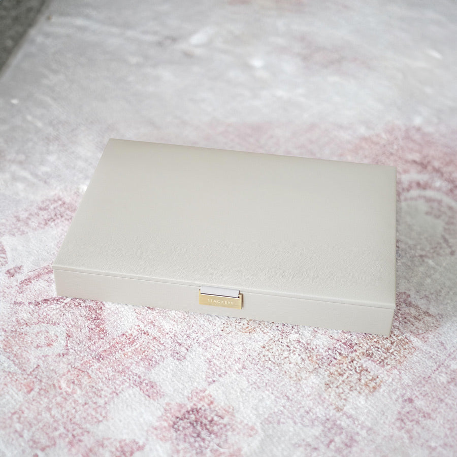 Jewellery Box with Lid Large - Oatmeal