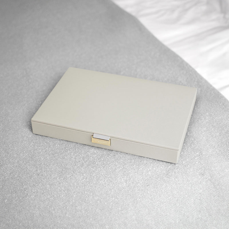 Jewellery Box with Lid Large - Oatmeal