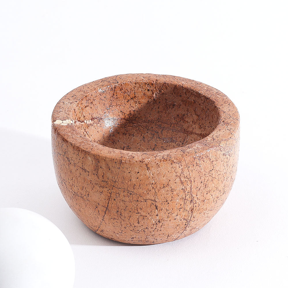 Joie Marble Mortar and Pestle Set - Brown White
